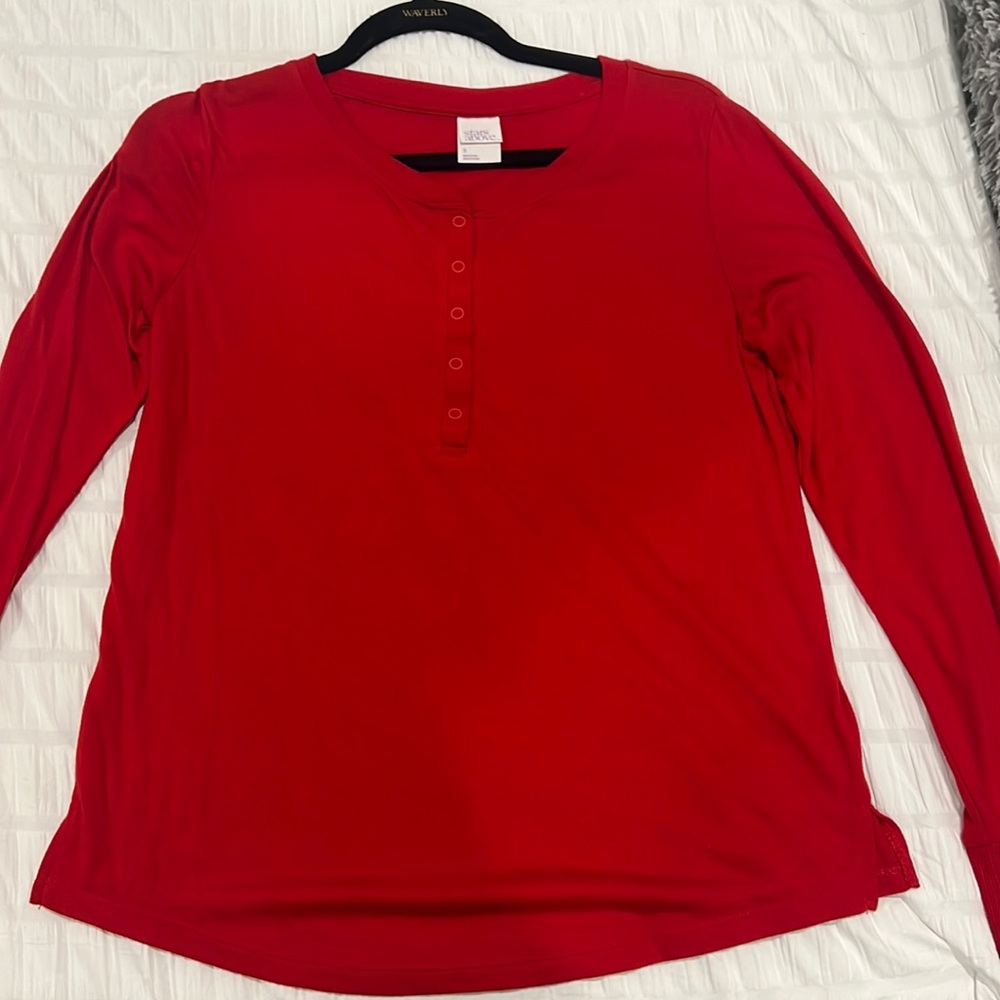 Red long sleeve top